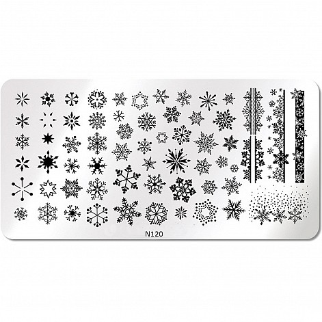 Nail Art Stamping - šablona vločky