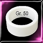 plastový kroužek vel. 50 - bílý